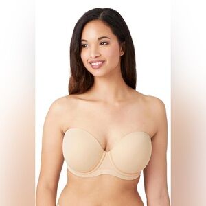 Wacoal Women's Red Carpet Strapless Bra Sand Size 40DDD NEW Convertible 854119